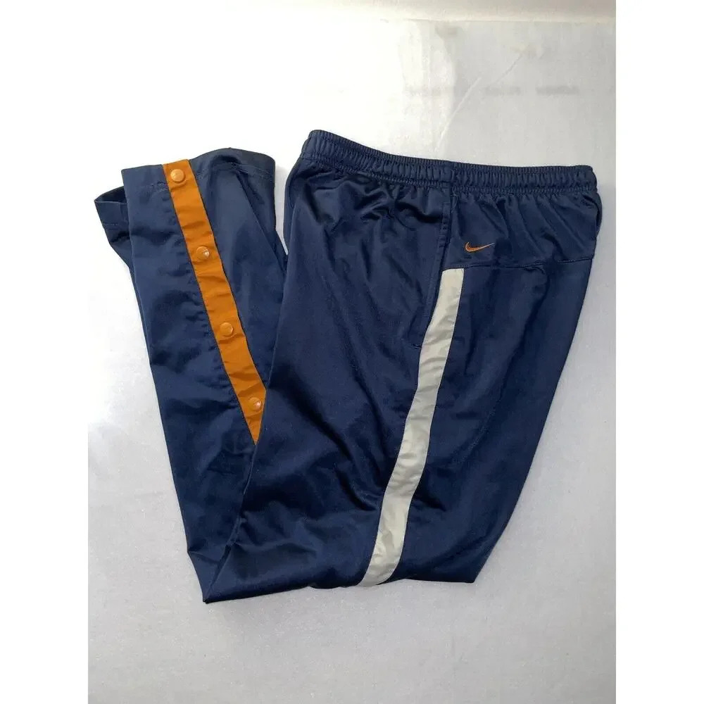 Vintage‎ Nike Embroidered Swoosh Sweatpants Mens M Blue Baggy Loose 90s Y2K RARE